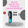 Profesyonel Saç Kesme Makinesi – 2000 mAh Şarjlı, LCD Ekranlı