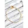 BFS Pirinç Charm Zirkon Taşlı Kalp Model Gold Renk Kadın Bileklik