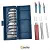 BUFFER® Zanaat 16 Parça Hobi Gravür Ahşap Heykel Çömlek Oyma Şekil Verme 13 Maket Bıçak Neşter Seti