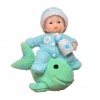 BUFFER® Decotown Hediyelik Sevimli Mavi Bebek Biblo Polyester Süs Eşyası