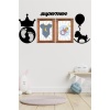 BUFFER® DECO103 Supermen Dekoratif Duvar Süsü Tablo Aksesuar Ahşap Tasarım Hediye Pano Sticker Seti