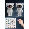 BUFFER® Stickerlı ,Kumandalı ASTRONOT Model Gece Lambası