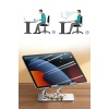 BUFFER® 360 Derece Dönebilen Yükseltilmiş Masaüstü Ayarlanabilir  Metal Tablet Standı