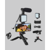 Video Çekim Kiti Tripod LED Işık Harici Mikrofon ve Bluetooth Kumanda Seti
