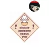 "Dikkat Arabada Bebek Var" Sticker – 10x10 Cm Folyo Baskılı Uyarı Etiketi