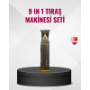 9’u 1 Arada Çoklu Bakım Tıraş Seti Profesyonel Saç Sakal Kesme