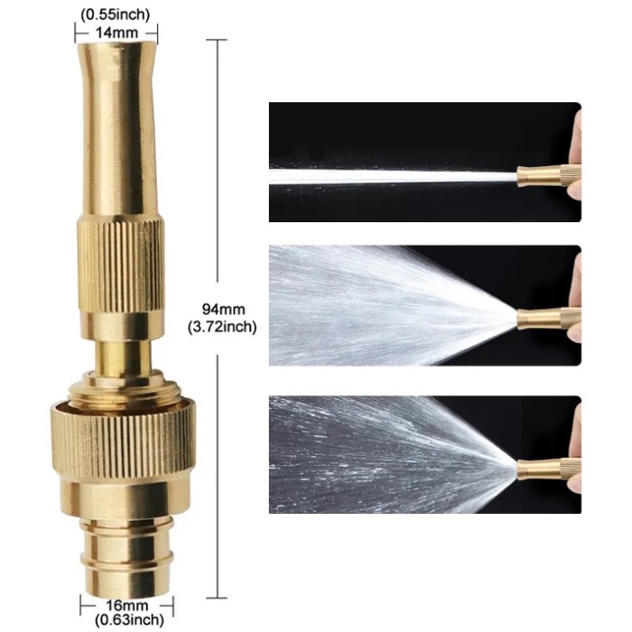 AYARLANABILIR BASINÇLI HORTUM BAŞLIĞI GOLD