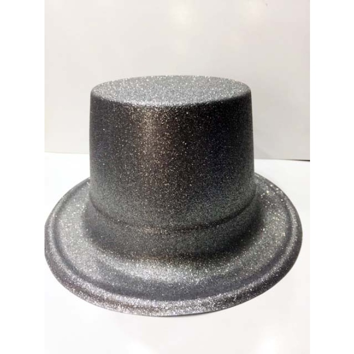Plastik Parti Şapkası Gümüş Siml