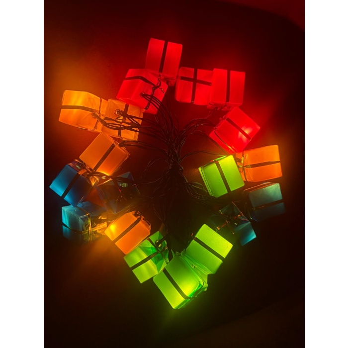 4 Metre 20 Led Pilli 2 Kademeli Hediye Kutusu Led Işık
