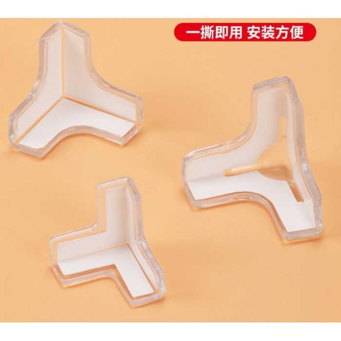 8li Set Silikon Şeffaf Masa Kenarı Koruma Aparatı