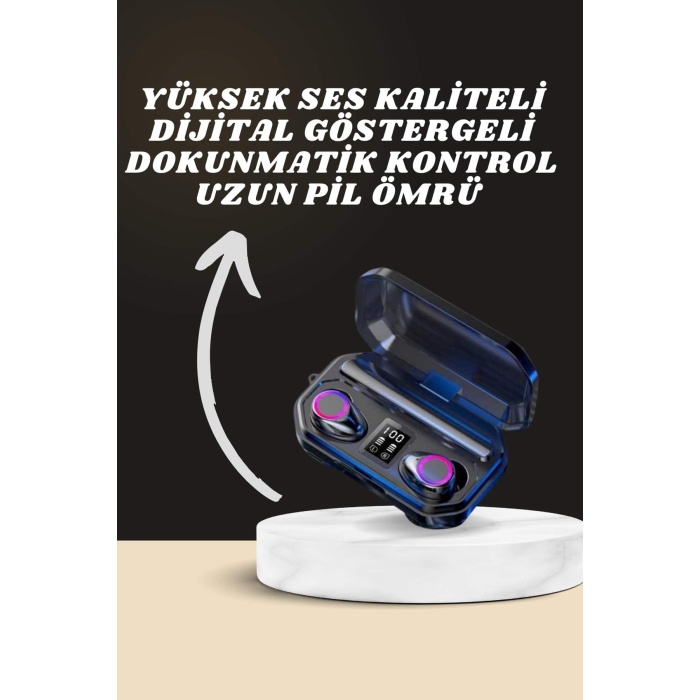 Yeni Nesil Akıllı Saat ve Bluetooth Kulaklık Kampanyası Dijital Göstergeli Powerbankli