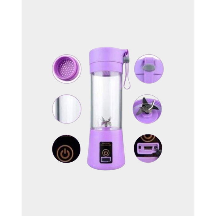 Taşınabilir USB Şarjlı Mini Smoothie Blender 380ml Çelik Bıçaklı Portatif