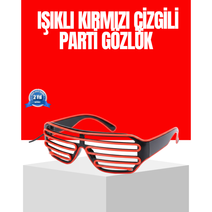 Dikkat Çeken Tasarımlı LED Işıklı Eğlence Gözlüğü