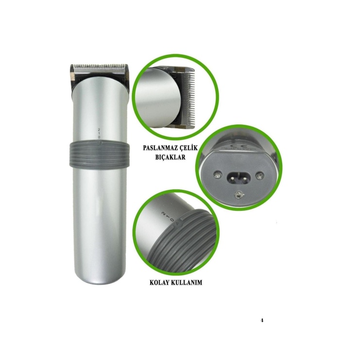 Yeni Nesil Profesyonel Şarjlı Saç Sakal Tıraş Makinesi Ayarlanabilir 4 Taraklı
