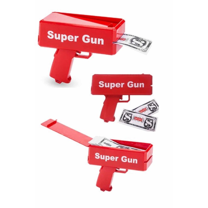 Para Dolar Saçma Para Atma Tabancası Otomatik Kırmızı Oyuncak