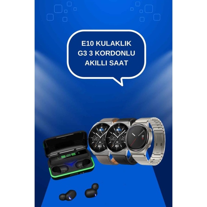 Yeni Nesil Akıllı Saat Ve Bluetooth Kulaklık Titreşim Bildirimleri Uyku Takibi