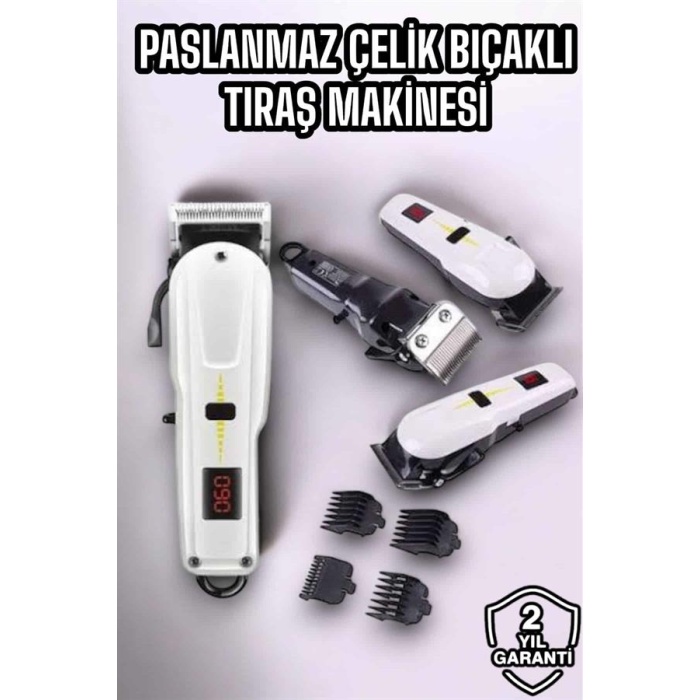 Yeni Nesil Tıraş Makinesi Uzun Şarjlı Paslanmaz Çelik Bıçaklı