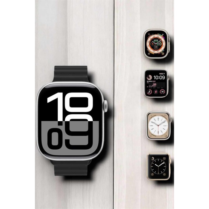 Yeni Nesil Ultra Akıllı Saat Titreşimli, Uyku & Sağlık Takibi, Çift Kordon