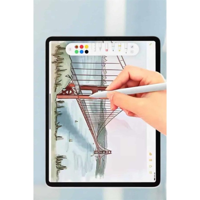 Tablet Kalemi iOS Android Windows Uyumlu Yedek Uçlu Universal Çizim Kalemi