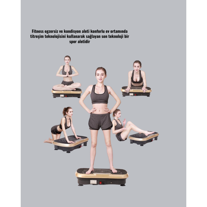 Evde Spor İçin Titreşimli Plate Fitness Platformu