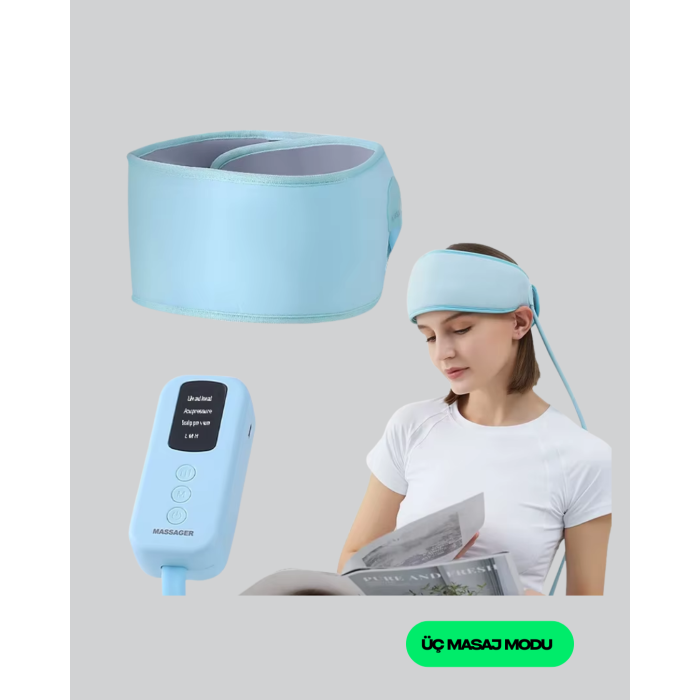 Baş ve Şakak Masaj Aleti Isı Destekli Derin Rahatlama
