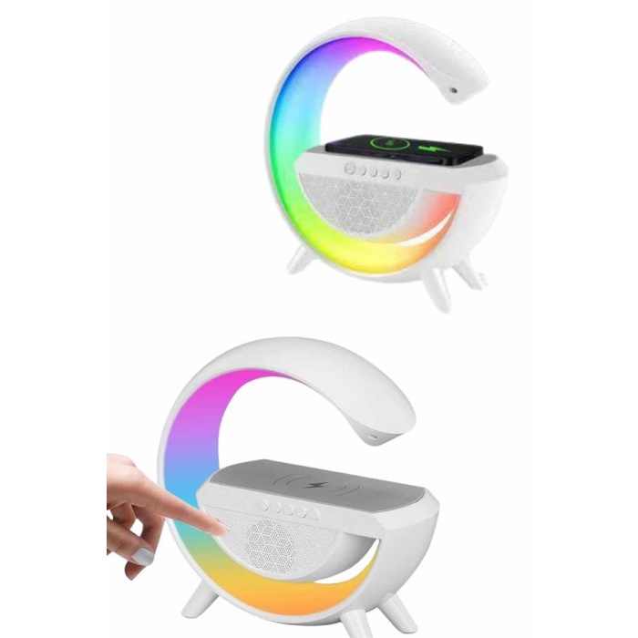 Yeni Nesil Bluetooth Hoparlör Speaker 5.0 Taşınabilir G Şeklinde Powerbankli