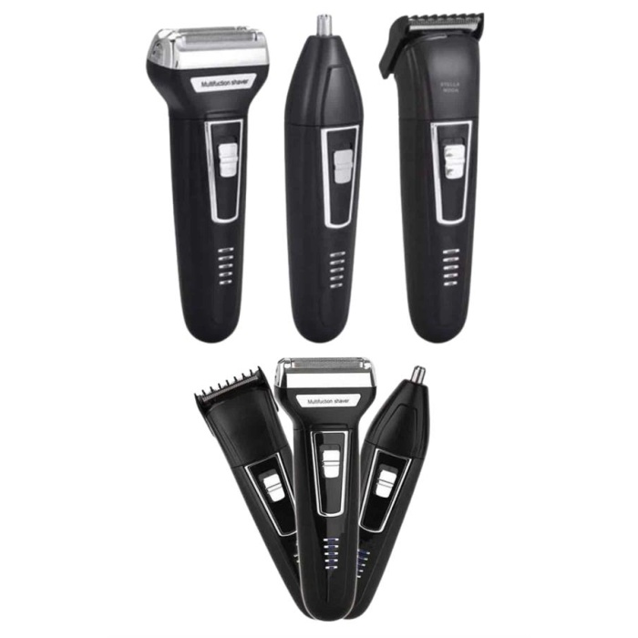 3lü Set Saç Sakal Kesme Traş Makinesi Burun Kılı Alma Tıraş Makinesi