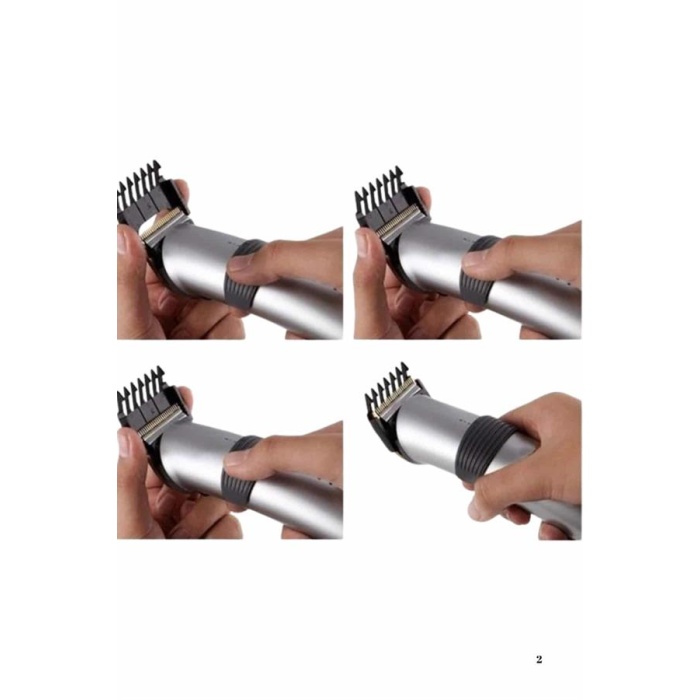 Yeni Nesil Profesyonel Şarjlı Saç Sakal Tıraş Makinesi Ayarlanabilir 4 Taraklı