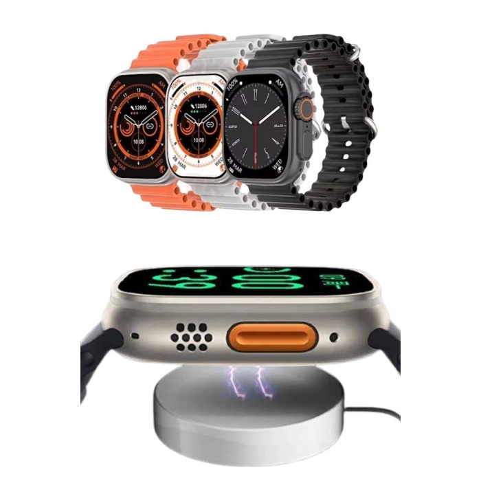 Yeni Nesil Akıllı Saat Uyku ve Sağlık Takibi Titeşimli Sesli Arama Mesaj ve Bildirim Görme