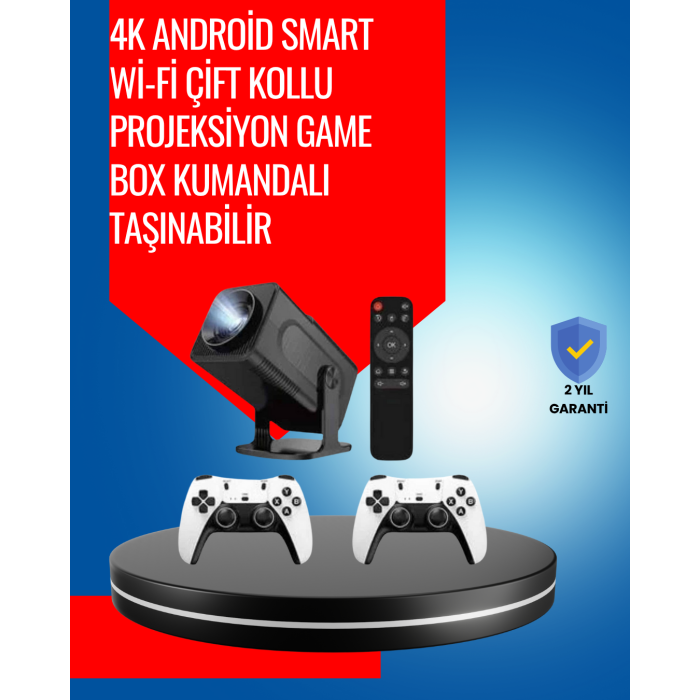 1.5 KG Ağırlığında, 4500 Retro Oyunlu Multimedya Projektör