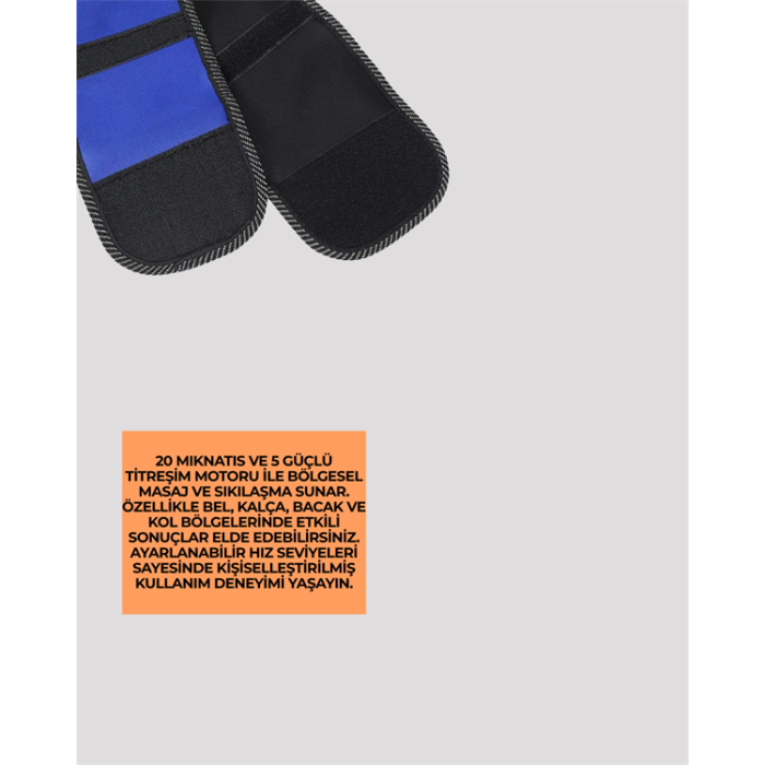 Zayıflama ve Masaj Kemeri 20 Mıknatıslı 5 Motorlu Fişli