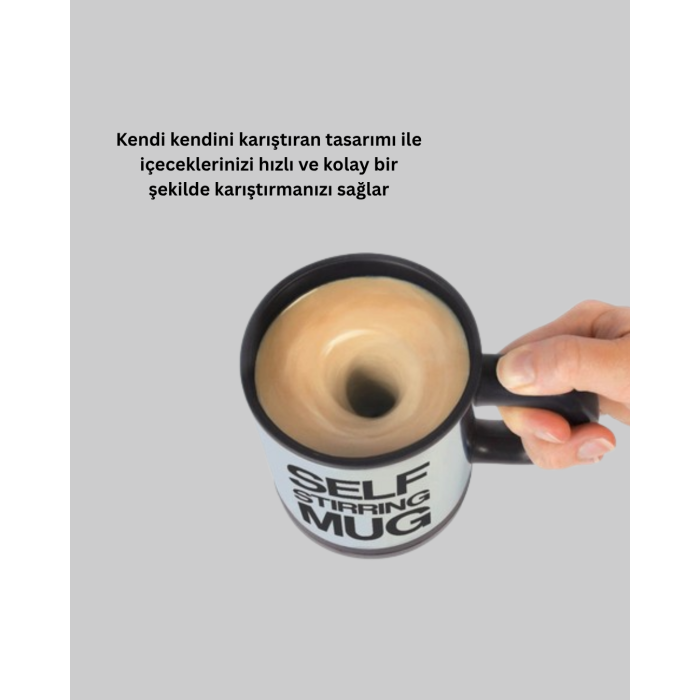 Akıllı Kendi Kendini Karıştıran Termal Kupa – Paslanmaz Çelik