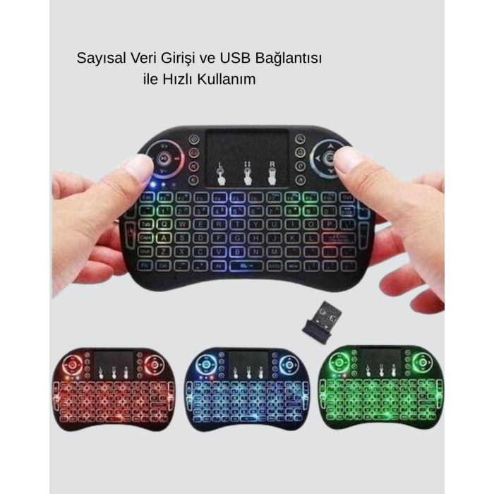 Işıklı Q Klavye – Entegre Touchpad, Ergonomik Tasarım ve Türkçe Karakter Desteği