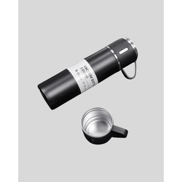 500 ml Paslanmaz Çelik Termos Seti – Sızdırmaz, Vakumlu, Isı Koruma Özellikli, Taşınabilir Termos