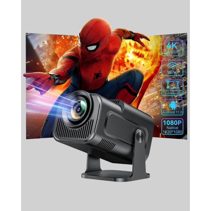 Akıllı Projeksiyon Cihazı HDMI USB Bağlantılı Taşınabilir Enerji Tasarruflu