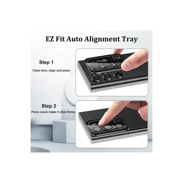 Newface Samsung Galaxy S23 Ultra Valdez Metal Kamera Lens - Kırmızı