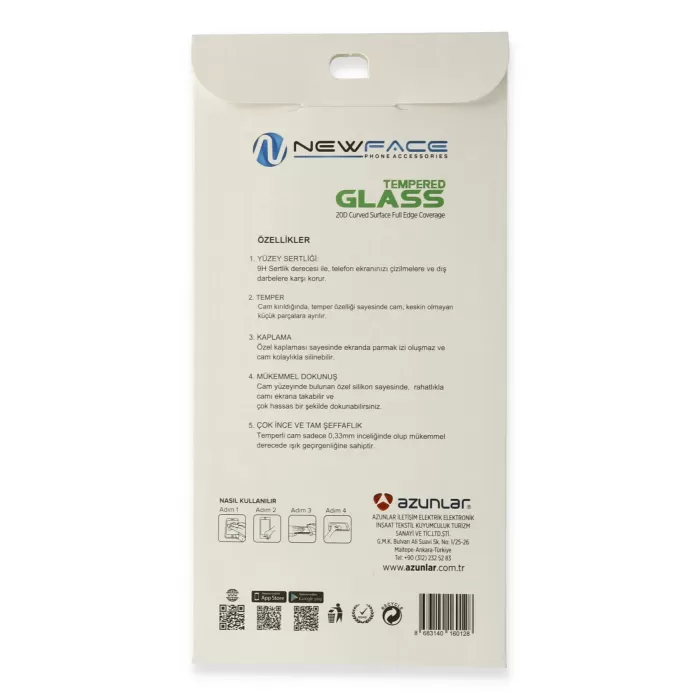 Newface iPhone 6 Plus 20D Premium Cam Ekran Koruyucu - Beyaz
