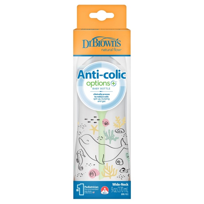 Geniş Ağız PP Antikolik Options Biberon  270 ml Kız