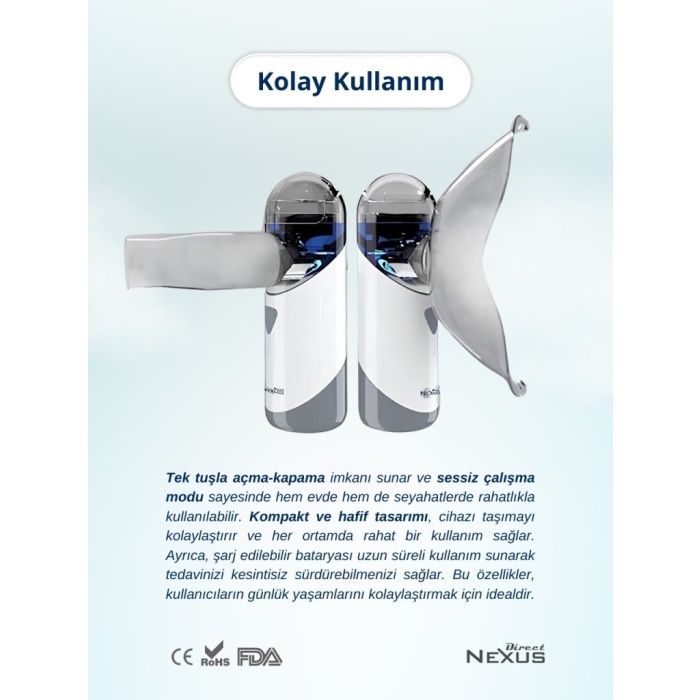 Direct Nexus Taşınabilir Mesh Hava Makinesi Nebulizatör