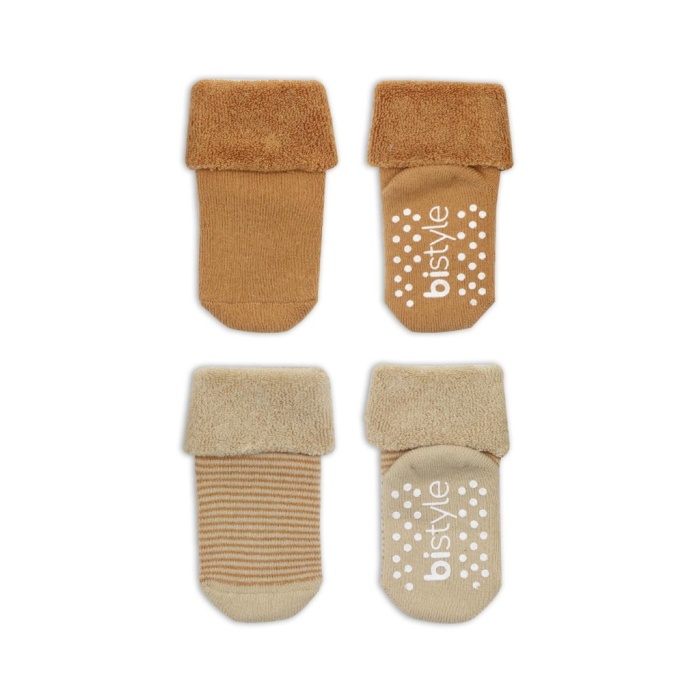 2Li Çemberli Kaymaz Havlu Soket Çorap 10503 Bej-Hardal