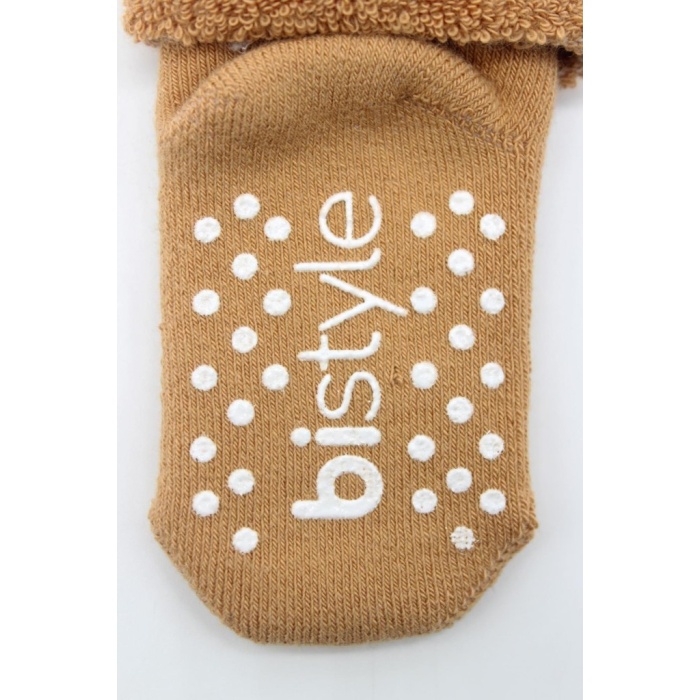 2Li Çemberli Kaymaz Havlu Soket Çorap 10503 Bej-Hardal