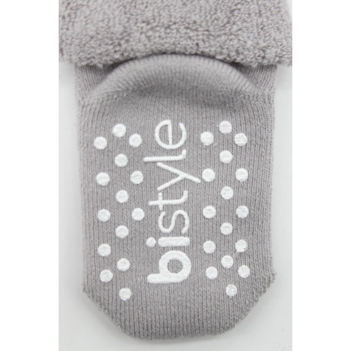 2Li Çemberli Kaymaz Havlu Soket Çorap 10503 İndigo Gri