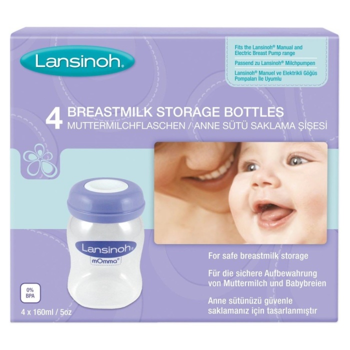 Anne Sütü Saklama Kabı 4Lü