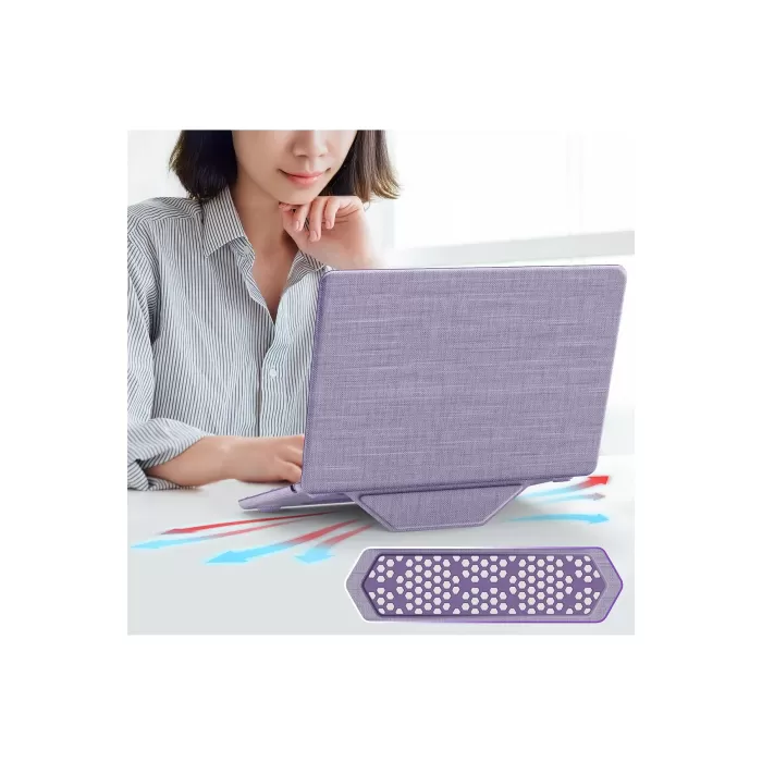 Newface Macbook Air 13.6 Macbook Kumaş Kapak - Mor