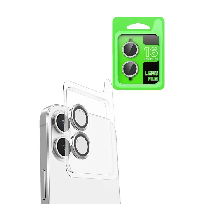 Newface iPhone 16 Plus Raze Metal Kamera Lens - Beyaz
