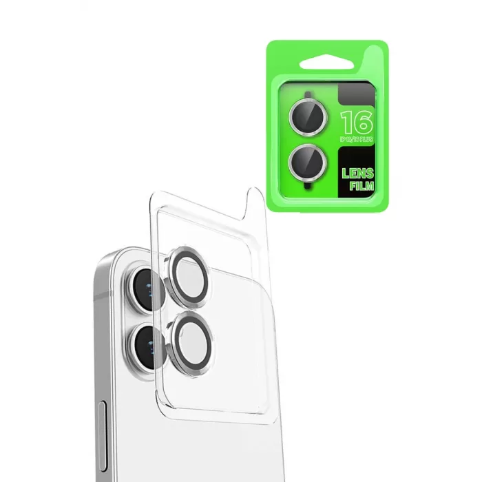 Newface iPhone 16 Plus Raze Metal Kamera Lens - Beyaz