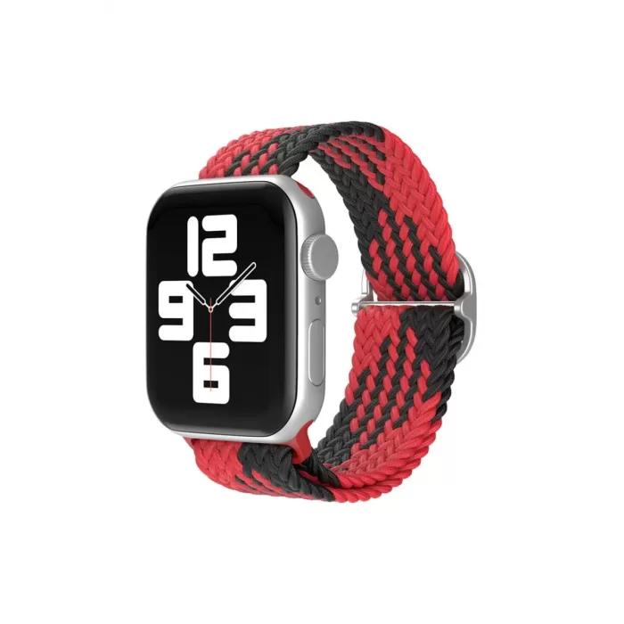 Newface Apple Watch 38mm Star Kordon - Kırmızı-Siyah