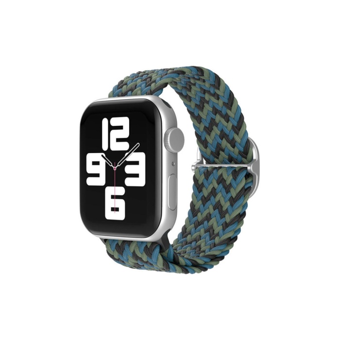 Newface Apple Watch 38mm Star Kordon - Zigzag Mavi-Yeşil