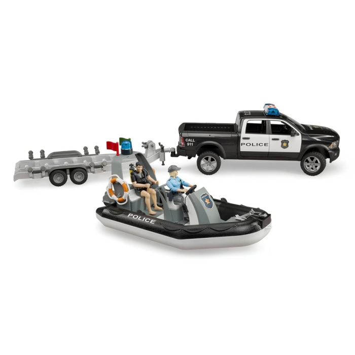 Ram 2500 Polis Aracı,Römork,Zodyak, 2 Figür Ve Aksesuarlar