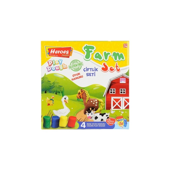 ERN-588 Orta Kutulu Çiftlik Oyun Hamuru Seti  - Eren Oyuncak